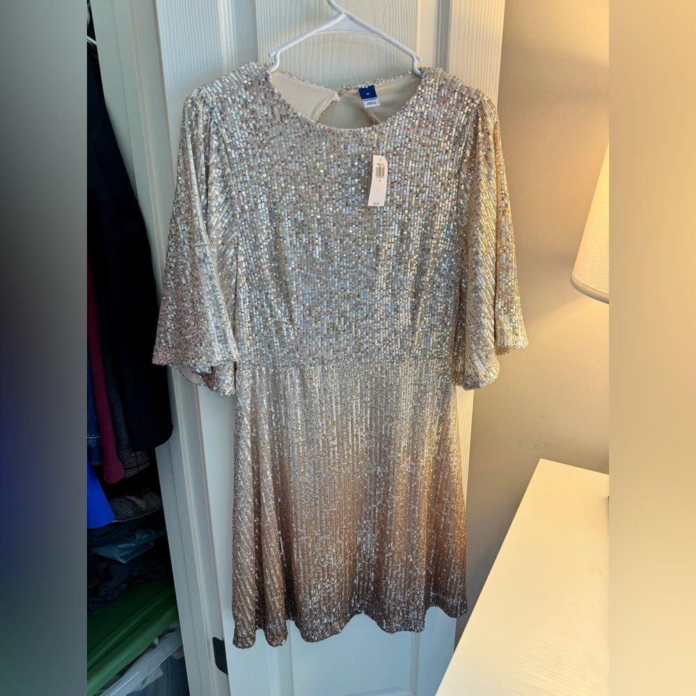 Old Navy Gold Sequin Dress